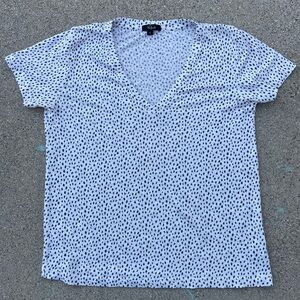 RAILS Cara V-neck Graphic Tee shirt sleeve top blouse preloved size small specks